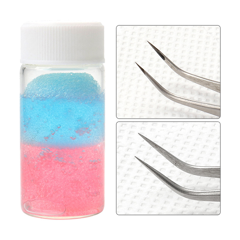 Eyelash Extension With Glue - Eyelashes Tweezers Cleaner Lash Glue Extension