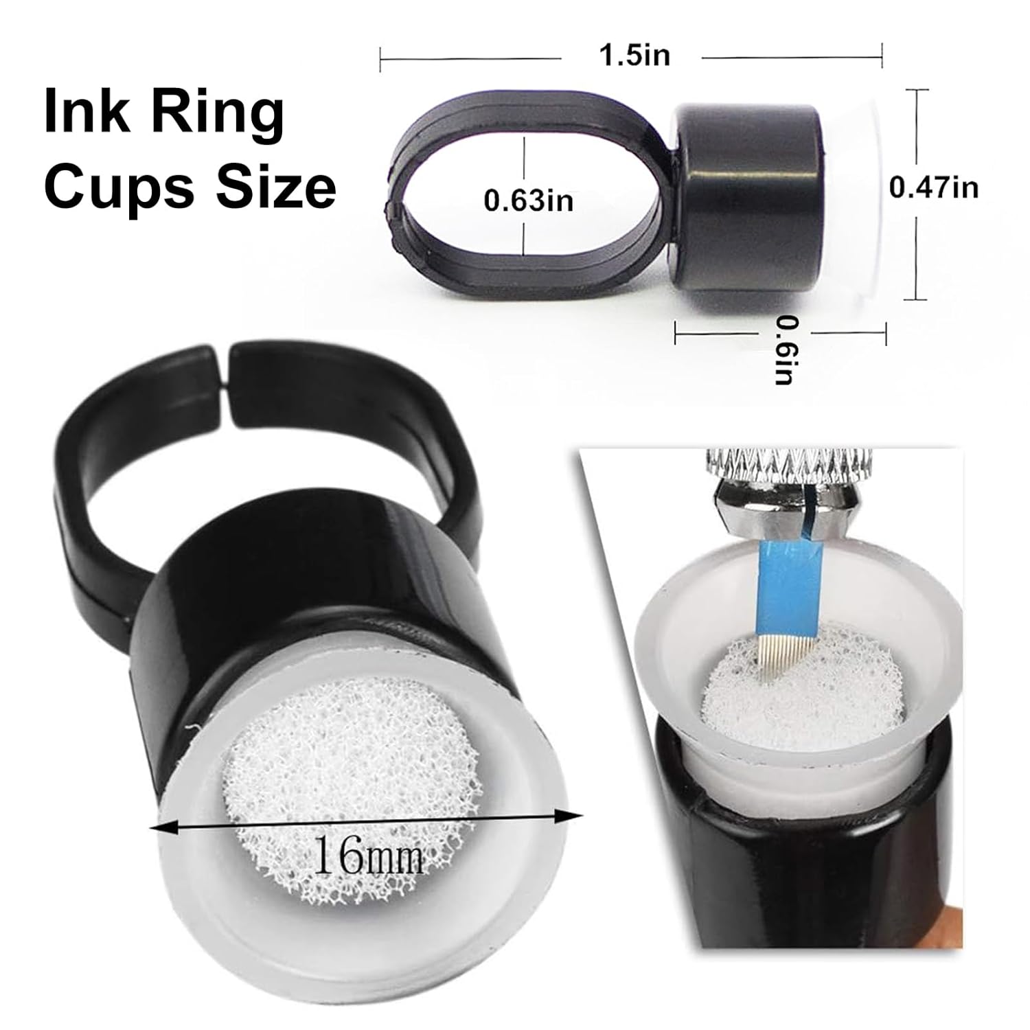 50/100PCS Tattoo Ink Ring Cups - огляд і ціна Eyelash Extension Permanent