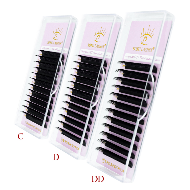SONG LASHES New Premade Fans Y - огляд і ціна Eyelash Extension C Curl