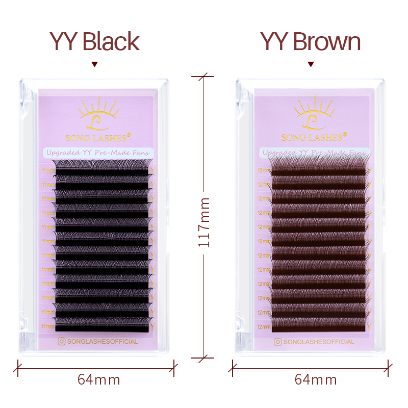 SONG LASHES New Premade Fans Y - огляд і ціна Eyelash Extension C Curl