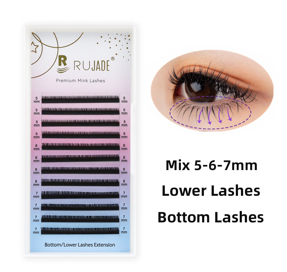 Lower Lashes Mix 5 6 7mm Botto - огляд і ціна Eyelash Extension C Curl