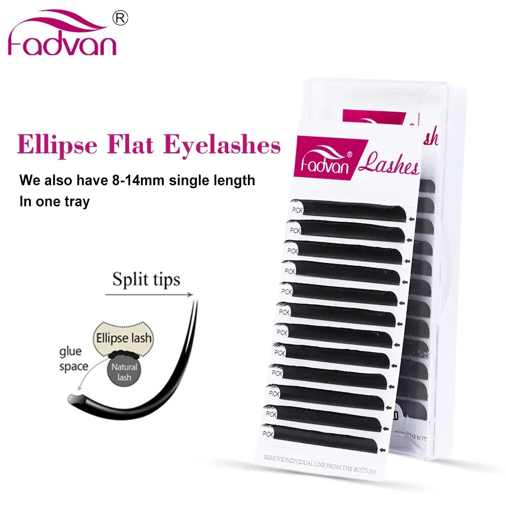 FADVAN Ellipse Flat C/D Curved - огляд і ціна Eyelash Extension Permanent