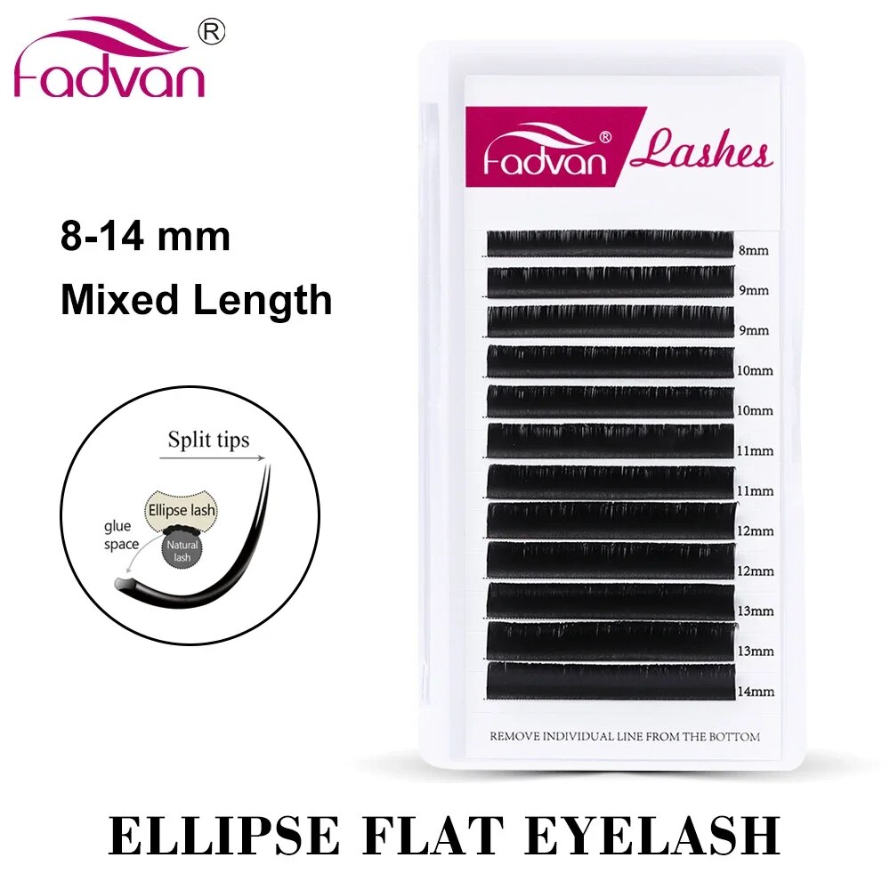 FADVAN Ellipse Flat C/D Curved - огляд і ціна Eyelash Extension Permanent