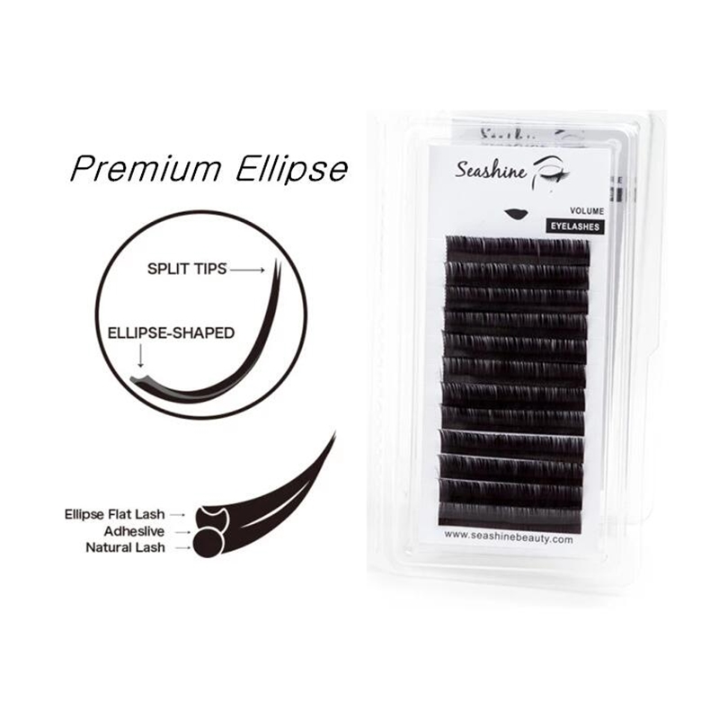 Seashine Ellipse Flat Lashes S - огляд і ціна Eyelash Extension C Curl