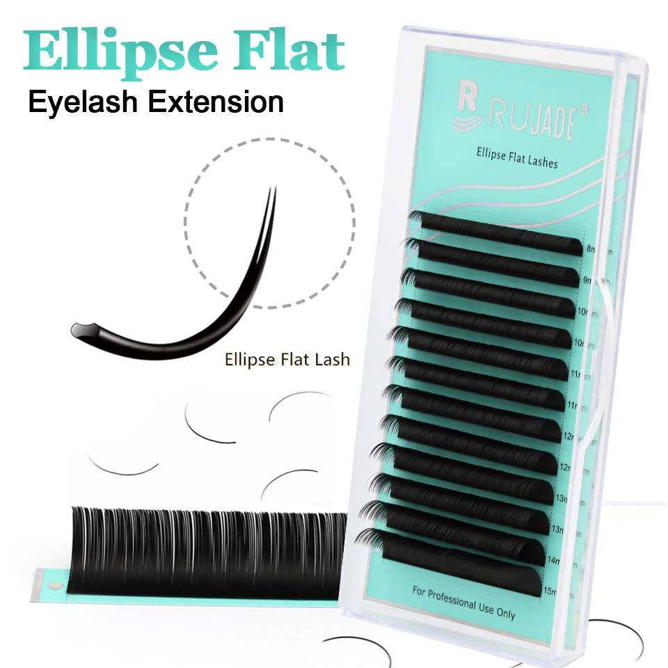 RUJADE Ellipse Flat Eyelash Ex - огляд і ціна Eyelash Extension C Curl